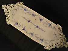 Blaudruck Tischläufer  Alt Luxemburg 70x 24 cm  Applikationen NEU