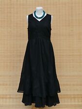 langes  Kleid WASCHBÄR schwarz Baumwolle zipfelig Lagenlook Gr. 38