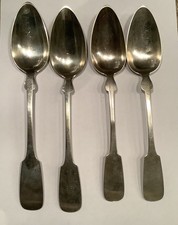 Alte Spatenlöffel 4St. 12 Lot Silber