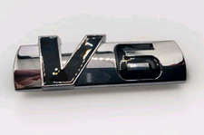 3D V6 KFZ Metall Auto Aufkleber Badge Logo Emblem Sticker Silber Schwarz