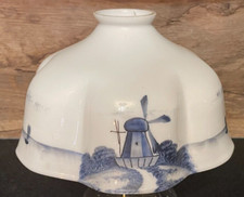 Antiker Ersatz Glasschirm  Lampe Leuchte Pendelleuchte Tischlampe Hollandmotiv