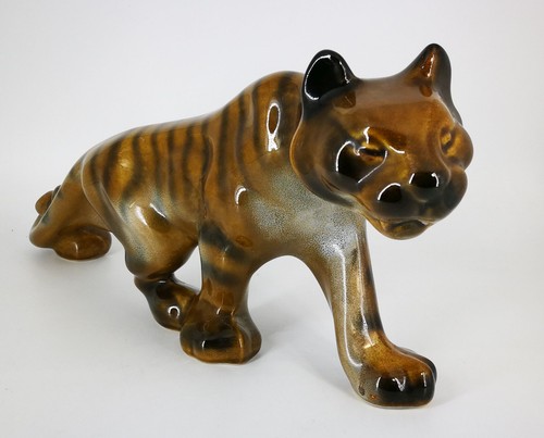Tiger keramikfigur vintage - tiger,