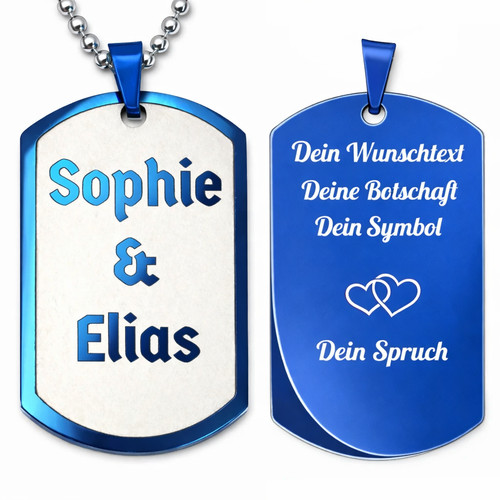 Edelstahl anhänger blau mit - anhänger,