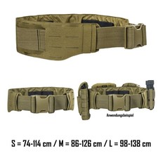 Tasmanian Tiger Warrior Battle Belt Khaki S M L Taktischer Einsatz Gürtel Molle
