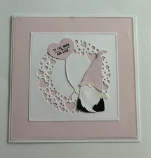 * Stanzschablone * Zwerg mit Herz Luftballon * Geburtstag * Valentine *