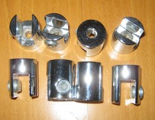 Regalbodenträger Glasbodenhalter Zylinderform 19 x 25 mm, 8 Stück verchromt