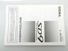 Sigma SD9 Benutzerhandbuch Anleitung users manual in Deutsch 114 Seiten pages