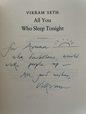 Vikram Seth Signed All You Who