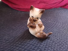 Hübsche Siam-Katzenfigur, ca. 6 cm hoch,  gebraucht aus Sammlungsauflösung