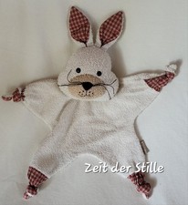 STERNTALER Schmusetuch Kuscheltuch Hase Weiß/ Rot kariert Frottee