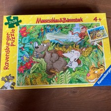 Ravensburger KinderPuzzle 2x20 Teile Mauseschlau&Bärenstark auf Entdeckungstour