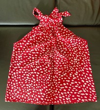 Neckholder Top Bluse rot pink