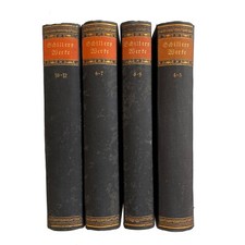 Schillers Werke 4 Bände Hesse Becker Verlag Leipzig in altdeutscher Schrift