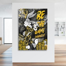 Leinwand Bild Bunny Comic