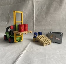 Playmobil 3003 Gabelstapler Palette Container Hafen Bau Fässer