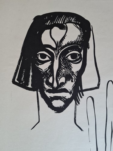 Ernst fuchs orig linolschnitt - fuchs, orig.