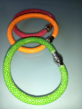 3 Stück Rochenleder Armband