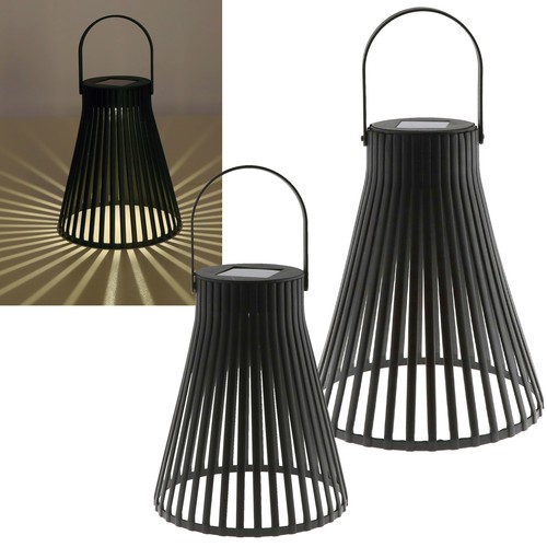Led solar deko leuchte schwarz - led,