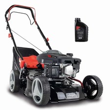 Scheppach Benzin Rasenmäher RM420A 3,3PS 5in1 mit Antrieb Breite 42cm 0,6 L Öl