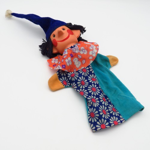 Vintage clown handpuppe - vintage,