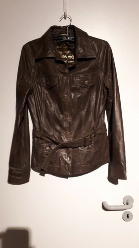 Damen lederjacke braun - damen,