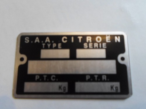 Typenschild citroen schild - typenschild,