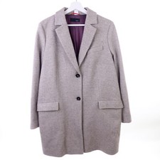 CINQUE Mantel Wollmantel Wolle Beige Braun Gr. 42 XL