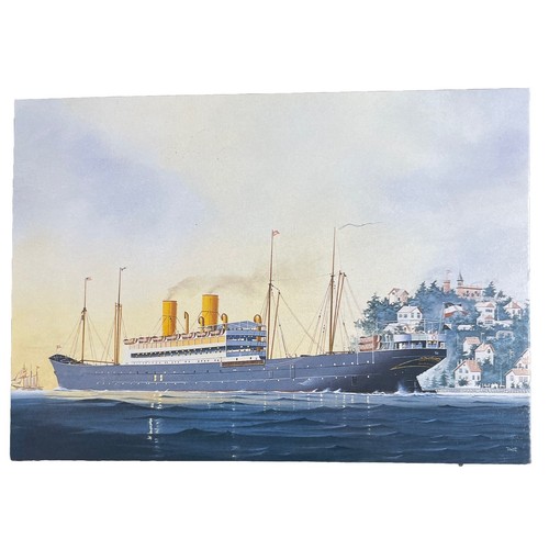Postkarte schiff kaiser - postkarte,