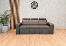 3er Echtleder Schlafsofa Couch