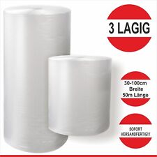 Luftpolsterfolie 3 lagig 100cm x 50m und 50cm x 50m Noppenfolie Knallfolie Rolle