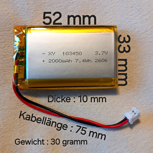 Lipo akku 103450 - lipo,