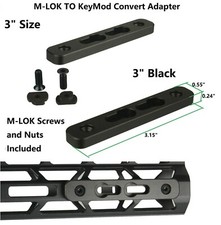 3" Black M-LOK to KeyMod