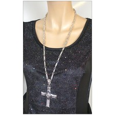 Schwere Silberne Kreuz Kette /