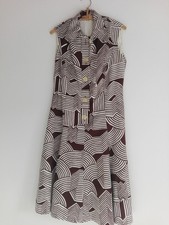 Original 70er oder 60er Jahre Kleid Gr. 42 braun beige - Liebhaberstück
