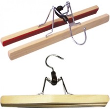 2er Pack Holz-Hosenbügel Kleiderbügel Hosenspanner Holz Hosenbügel     950639301