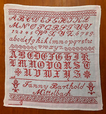 antikes Stickmuster Tuch um