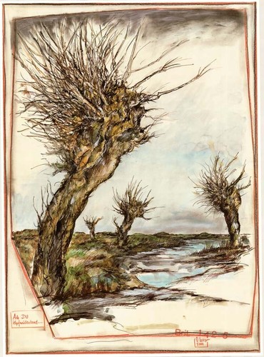 Kunstdruck kopfweidenland - kunstdruck, "kopfweidenland"