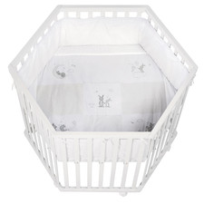 roba Laufgitter 6-eckig weiß Fox & Bunny Wie Neu