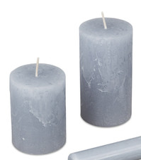 Formano Kerze Rustik grau