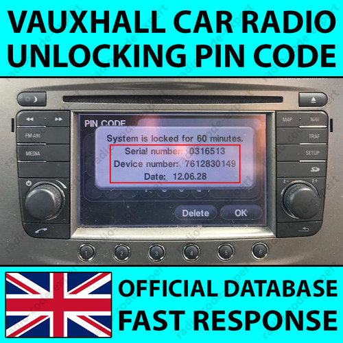 Vauxhall radio entsperrpin - vauxhall,