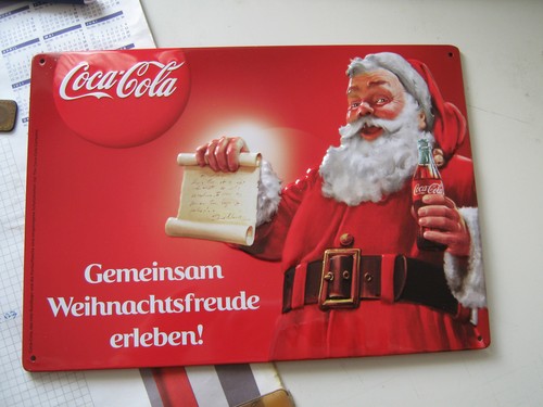 Coca cola werbeschild metall - werbeschild,