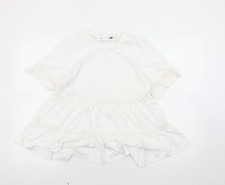 ASOS DESIGN Damen weiße Baumwolltunika, Größe 6