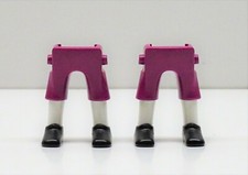 2 x BEINE KURZE HOSE MAGENTA PLAYMOBIL zu GARDE SOLDAT MATROSE ACW GAMASCHE B130