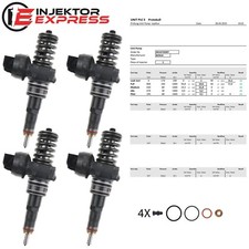 4X 0414720307 Pumpe Düse Einheit PDE Seat Skoda VW Caddy 1.9 TDI 038130073BL