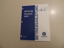 Handbuch Bedienungs Betriebs anleitung  New Holland Mähdrescher Schneidwerk 2003