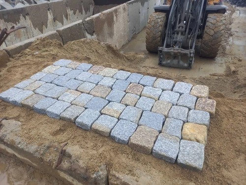 Granitpflaster grau - in,