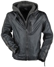 Mauritius Lederjacke Herren Steep Slim Fit Lasanv anthrazit/oliv Basics