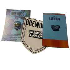Brewdog 3 Bier Abzeichen Bar Pins Thekenschlag Nano Hund Gothic Weihnachtslieder Neu auf Karte