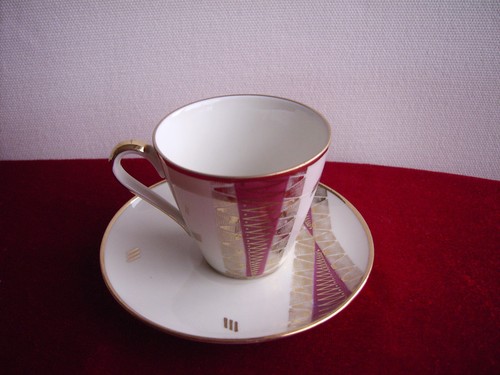 Espressotassen rot golden - espressotassen,