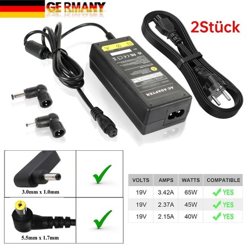 65w 19v 42a laptop ladekabel - 65w,